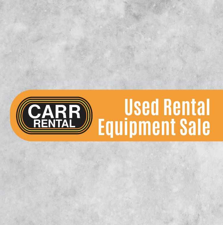 Check out our rental equipment sale